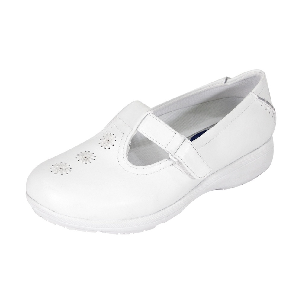 👟24 Hour Comfort Lily Women's Wide Width T-Strap Design Leather Shoes 👟